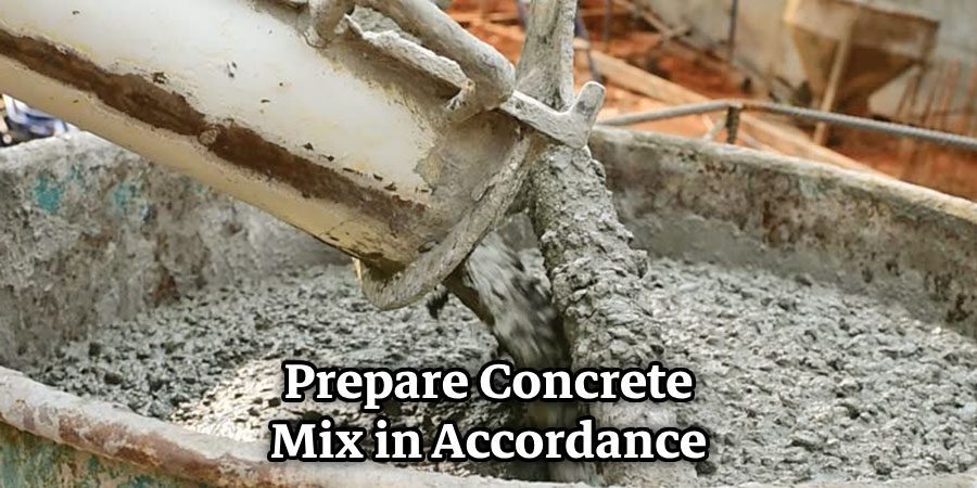 Prepare Concrete Mix in Accordance