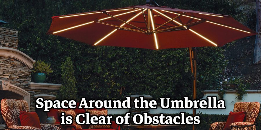 Space Around the Umbrella is Clear of Obstacles