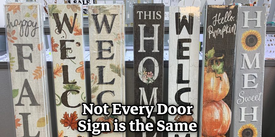 Not Every Door Sign is the Same