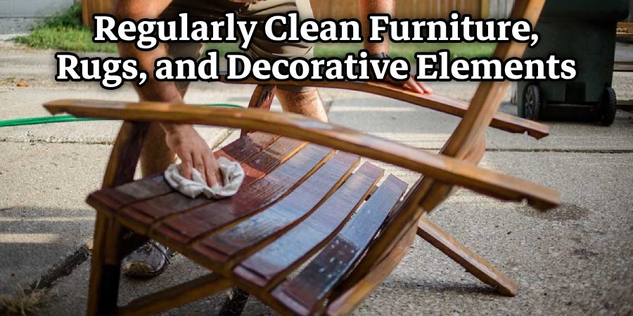 Regularly Clean Furniture, Rugs, and Decorative Elements