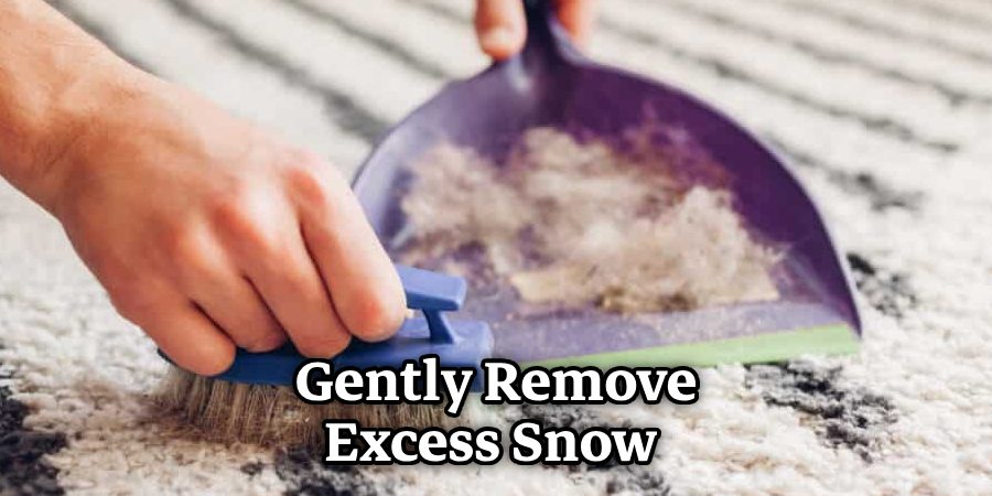 Gently Remove Excess Snow 