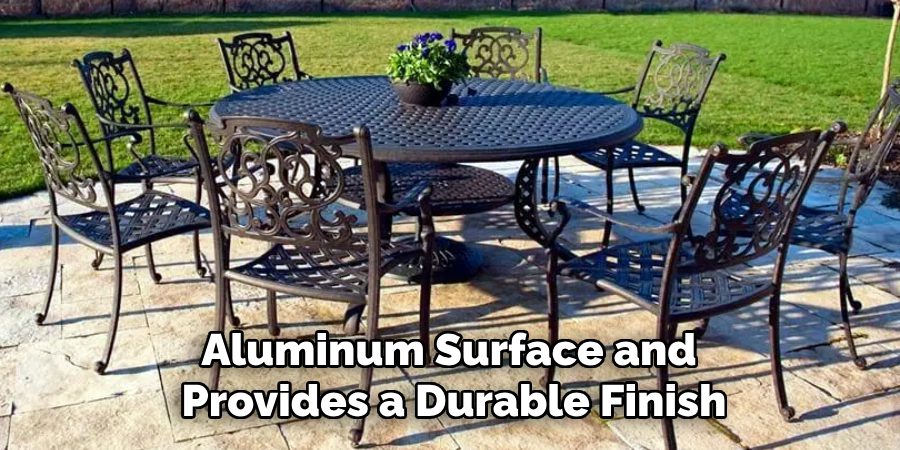 Aluminum Surface and
Provides a Durable Finish