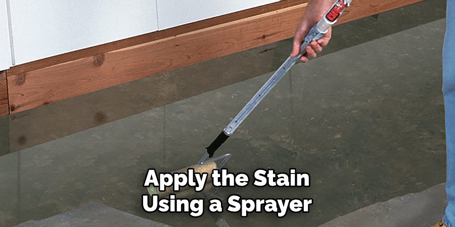 Apply the Stain Using a Sprayer