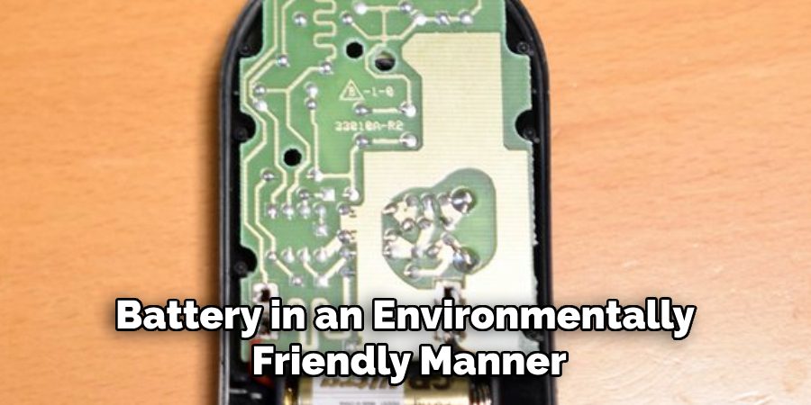 Battery in an Environmentally
Friendly Manner