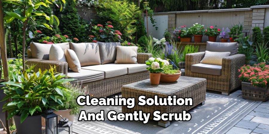 Cleaning Solution
And Gently Scrub