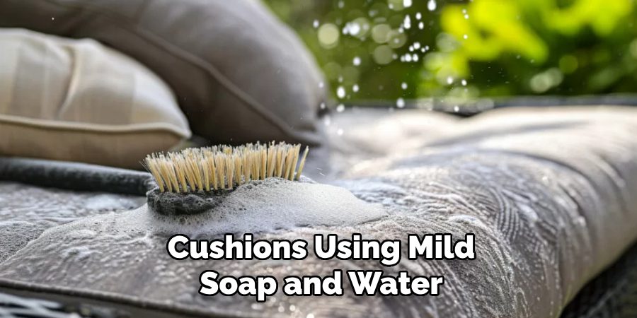 Cushions Using Mild Soap and Water