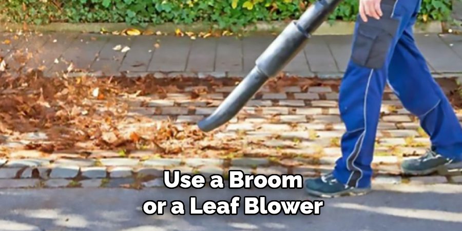 Use a Broom or a Leaf Blower