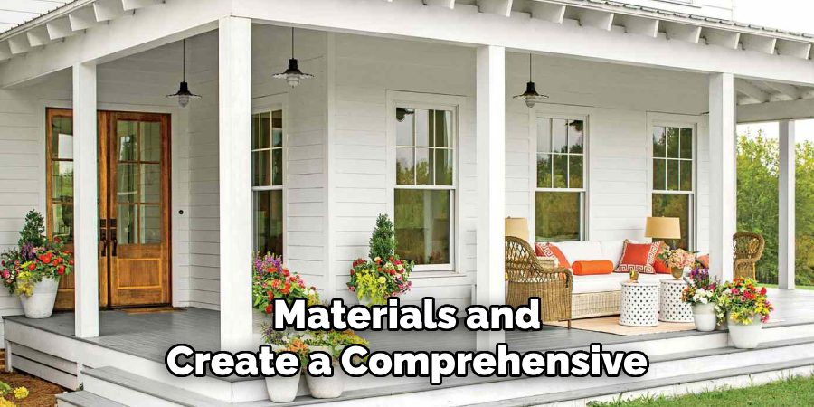 Materials and
Create a Comprehensive