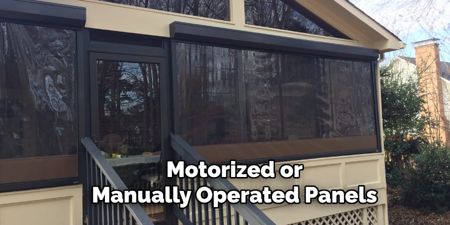 Motorized or
Manually Operated Panels