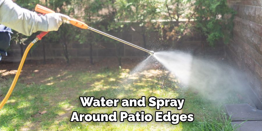 Water and Spray Around Patio Edges