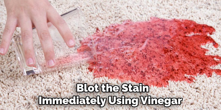  Blot the Stain
Immediately Using Vinegar 