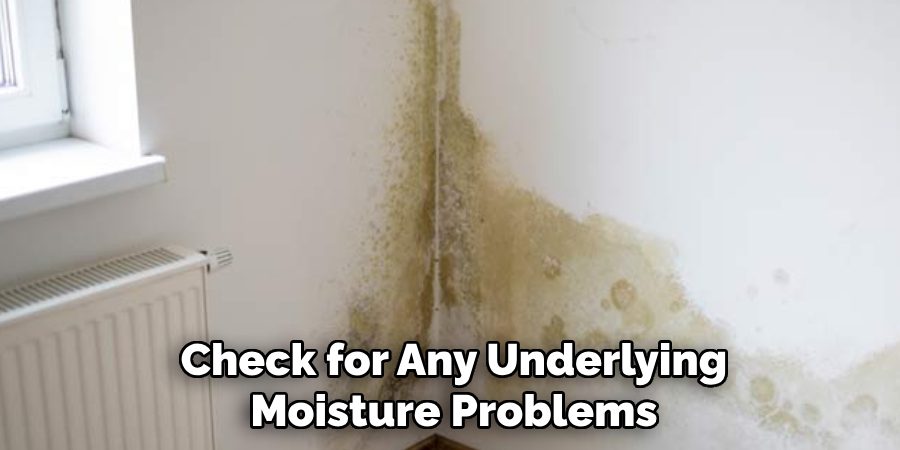 Check for Any Underlying
Moisture Problems
